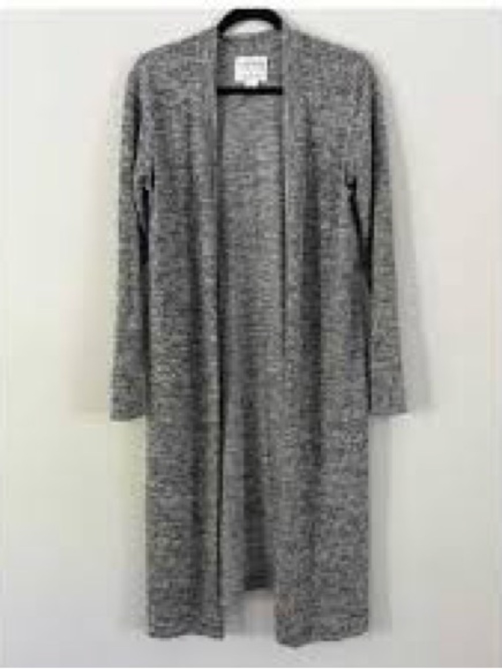 Anthropologie Longline Open-Front Cardigan - Gray Heather
